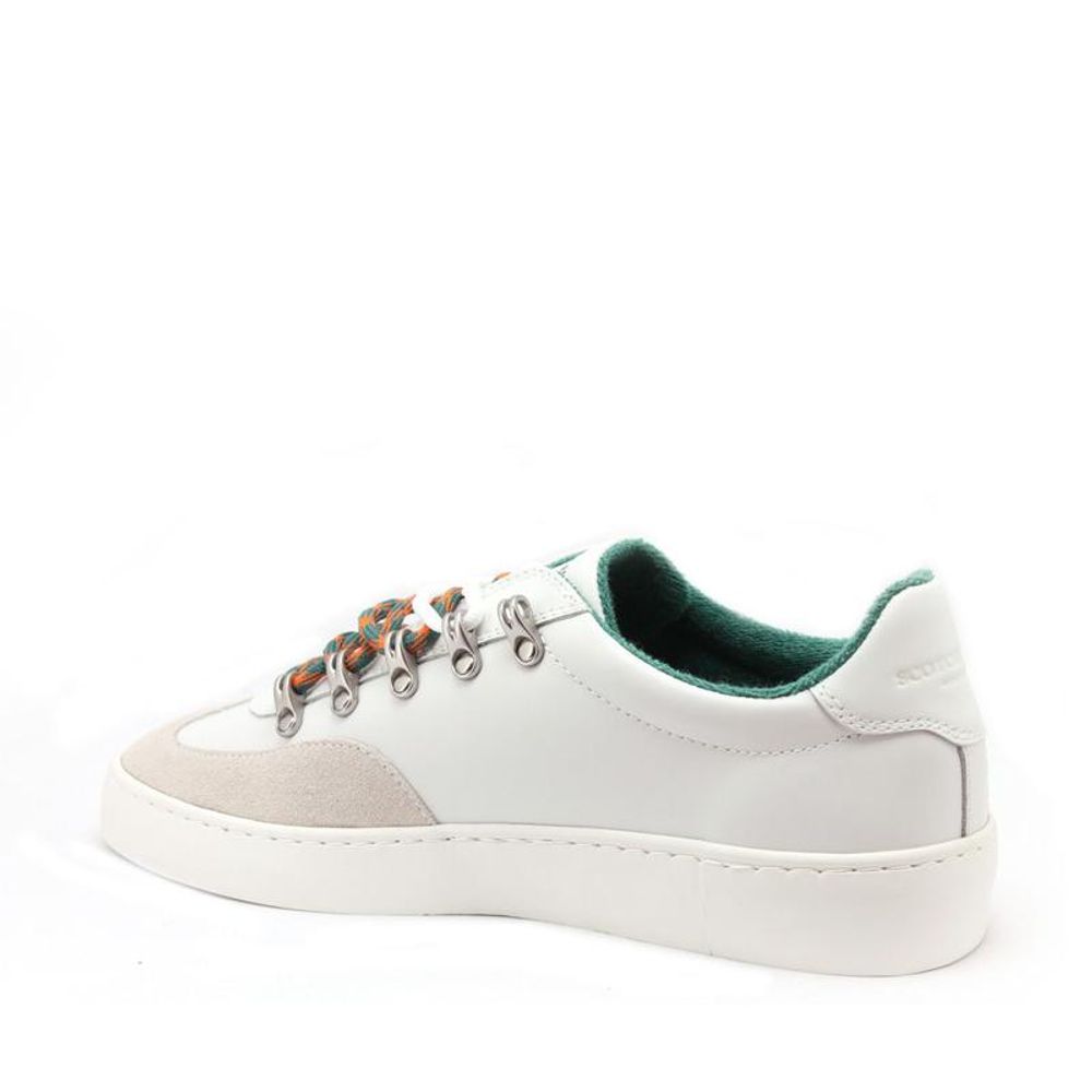Scotch & Soda Weiße Low-Top-Sneaker aus Leder