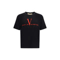Valentino Schwarzes Baumwoll-T-Shirt