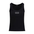 Versace Schwarze Baumwoll-Tanktops