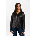 Gas Schwarzer Blazer aus Polyamid
