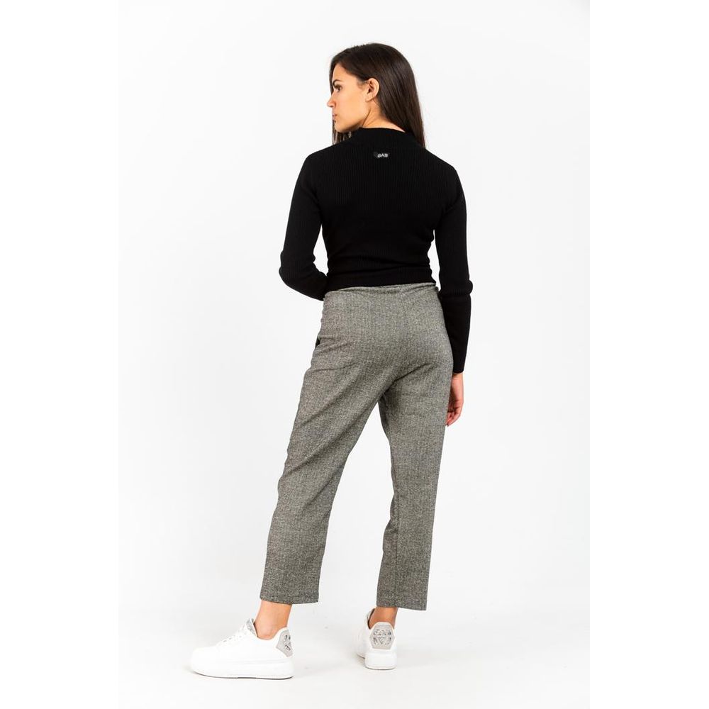 Gas Schwarze Woll-Freizeithose