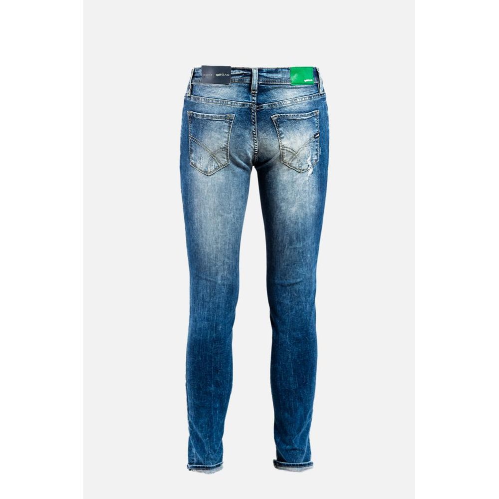 Gas Blaue Baumwolljeans Denim