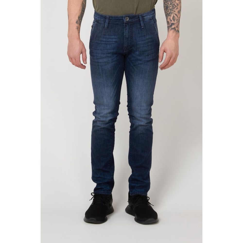 Gas Blaue Baumwoll-Jeans im Slim Fit