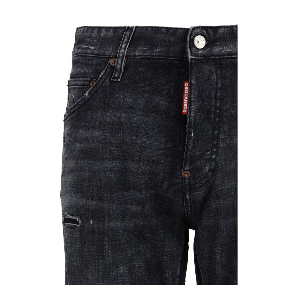 Dsquared² Schwarze Baumwolljeans Denim