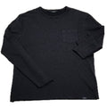 Gas Schwarzes Langarm-T-Shirt aus Baumwolle