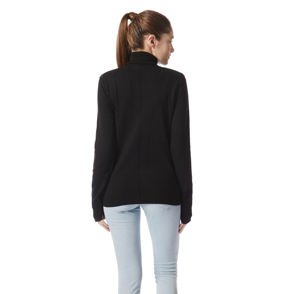 Gas Schwarzer Baumwollrollkragenpullover