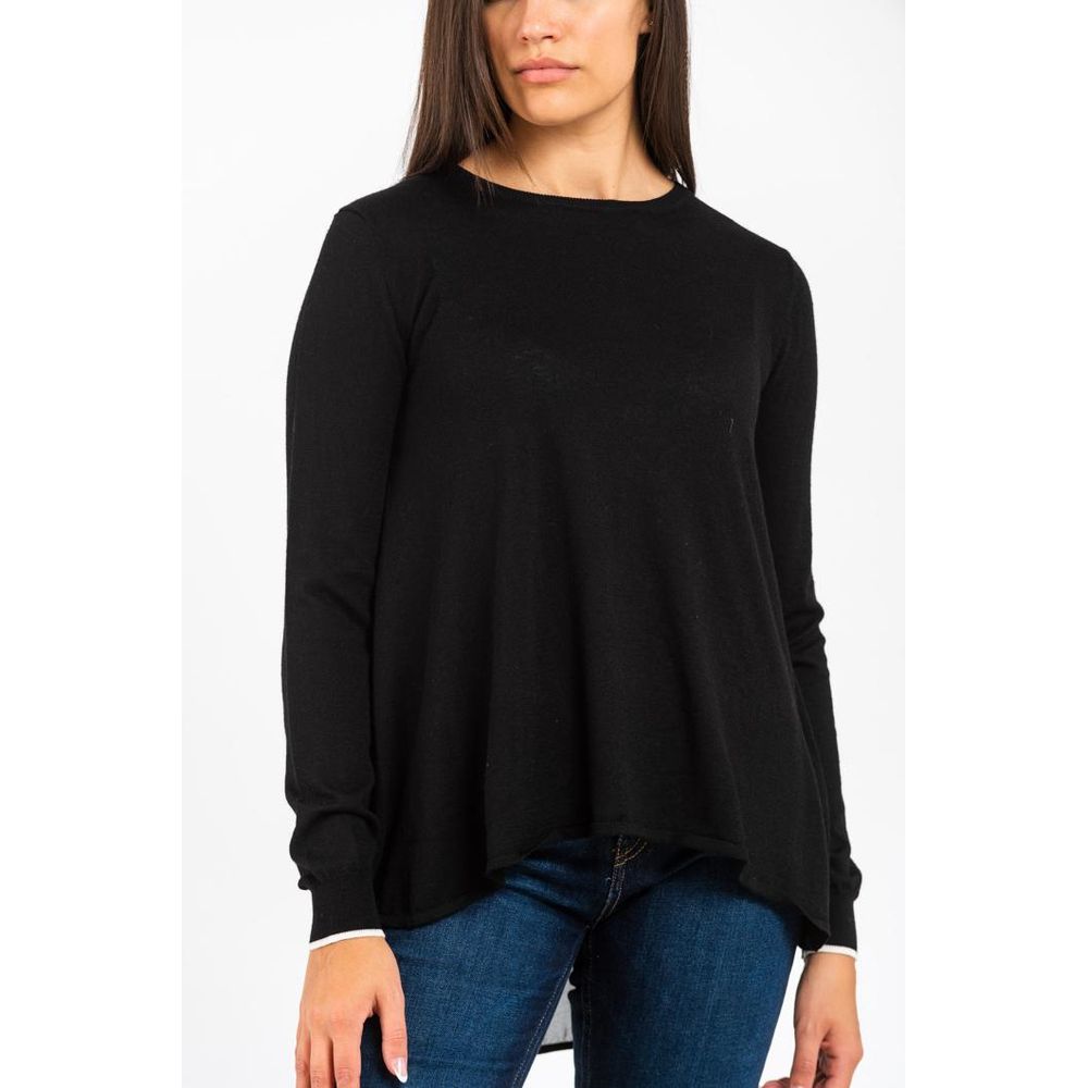 Gas Schwarzes Langarmshirt aus Viskose