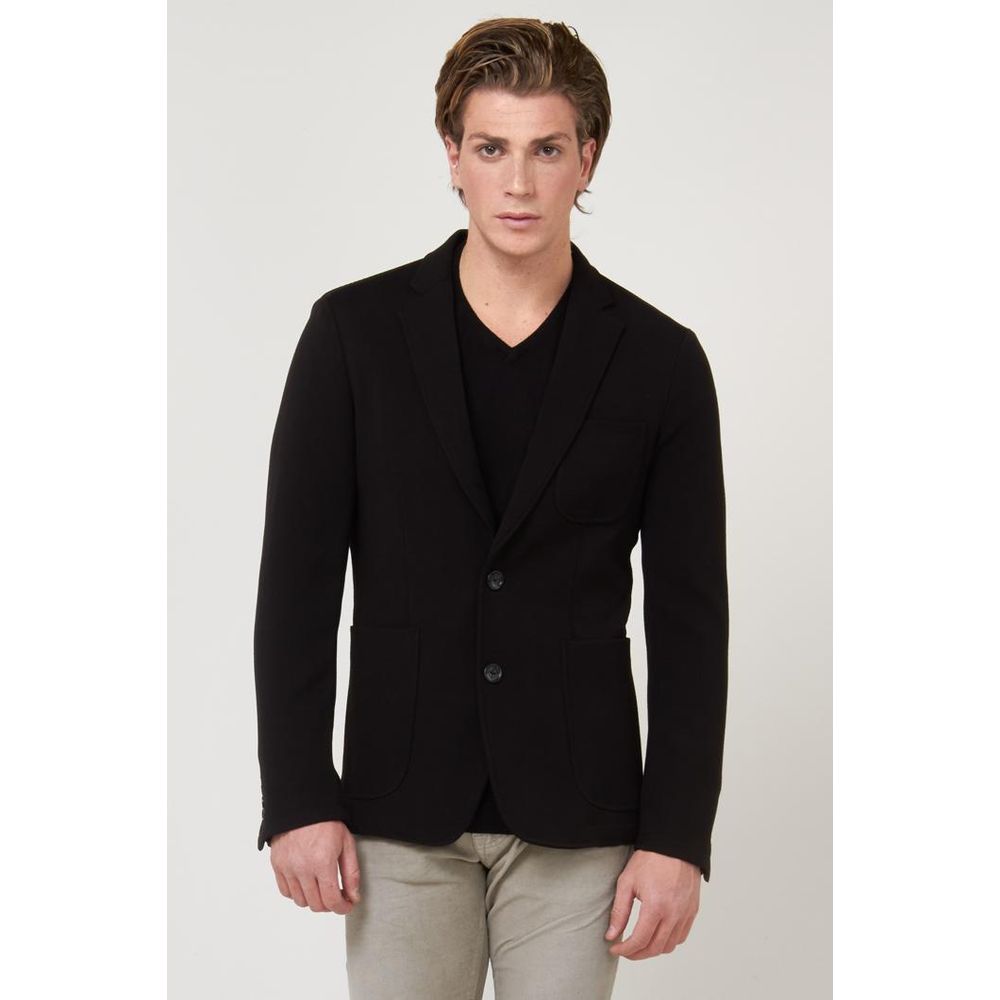 Gas Schwarzer Blazer aus Polyester