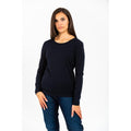 Gas Blaues Baumwoll-Langarmshirt