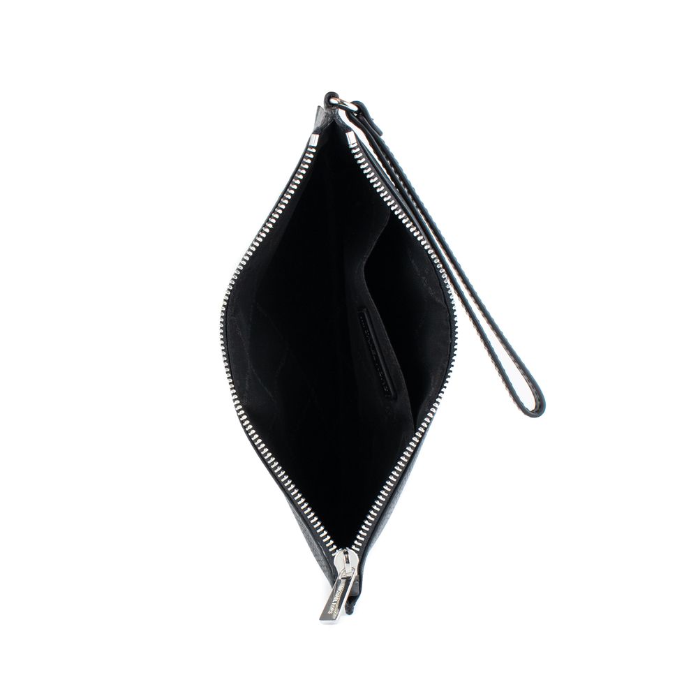 Michael Kors Schwarze Leder-Clutch