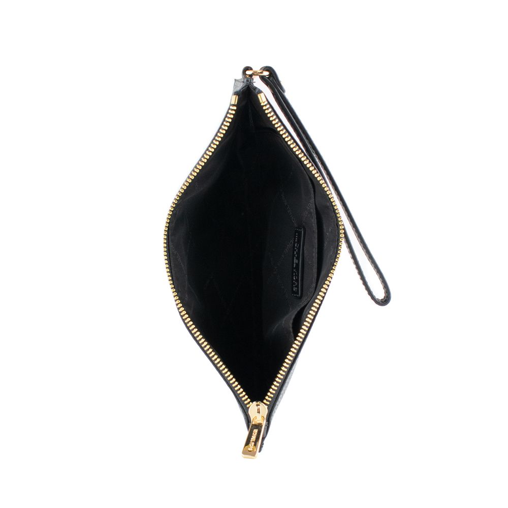 Michael Kors Schwarze Leder-Clutch