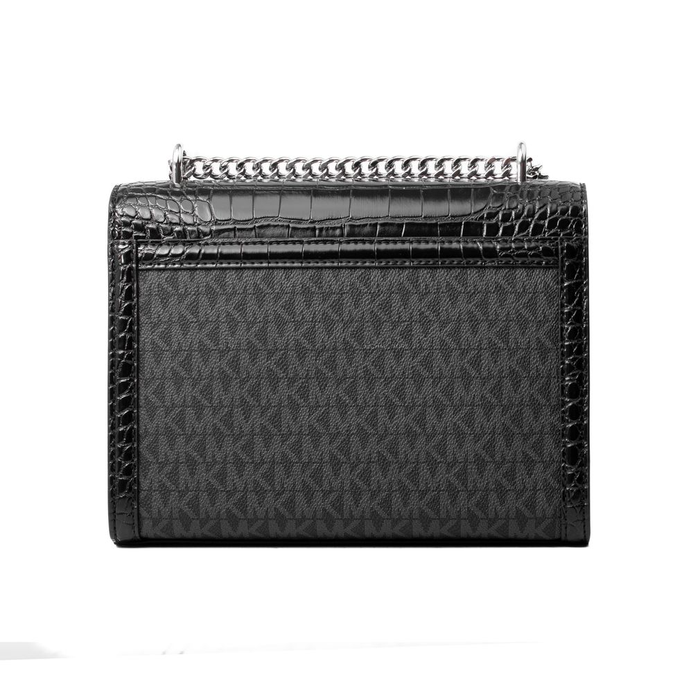 Michael Kors Schwarze Canvas Umhängetasche