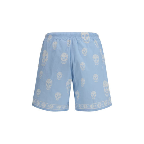 Alexander McQueen Blaue Polyamid Bermuda Shorts