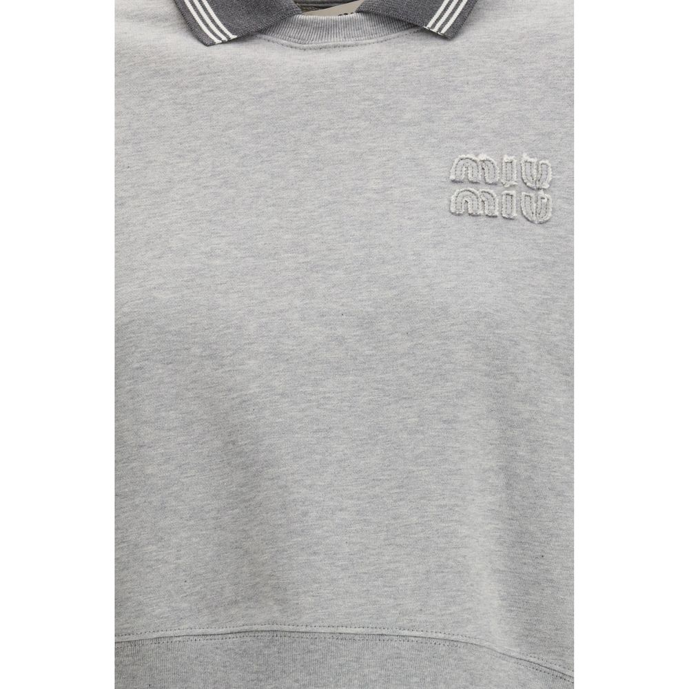 Miu Miu Grauer Baumwollpullover