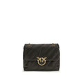 PINKO Bicolor Calf Leather Bos Taurus Schultertasche