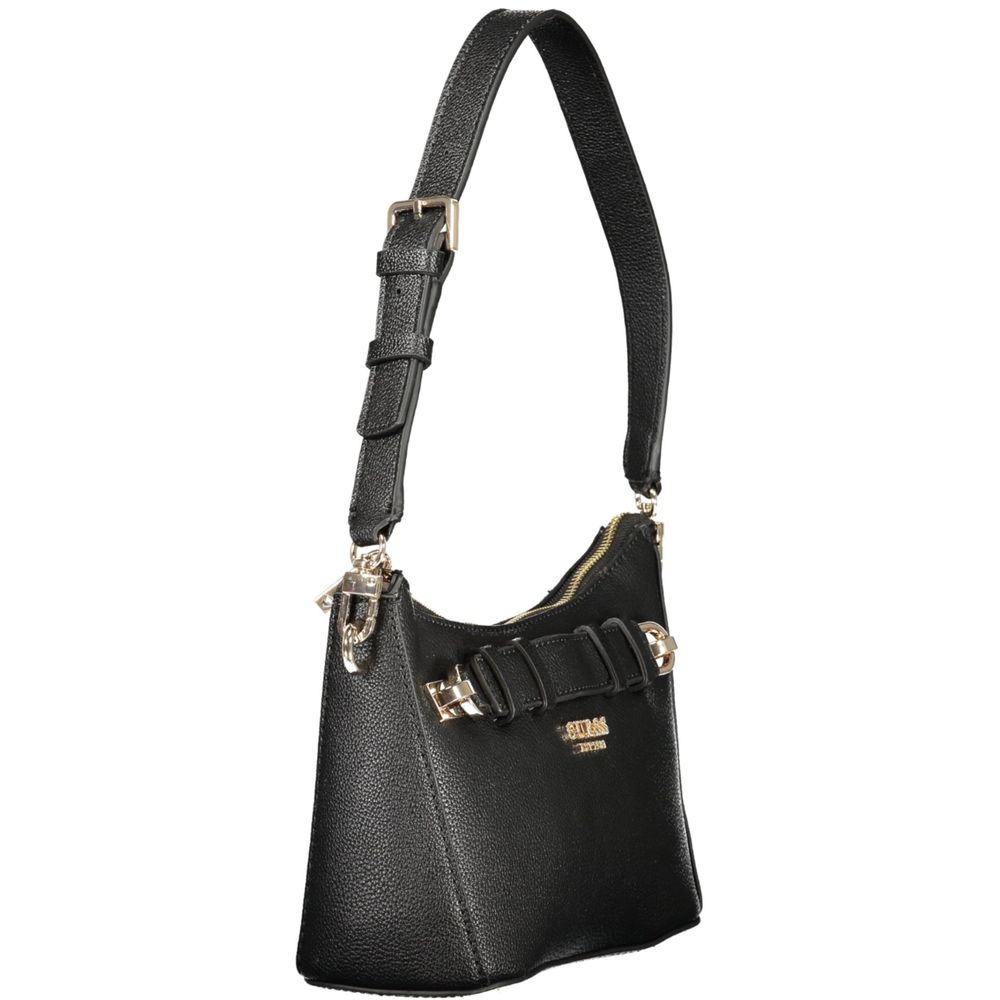 Guess Jeans Schwarze Damen-Handtasche aus Polyurethan
