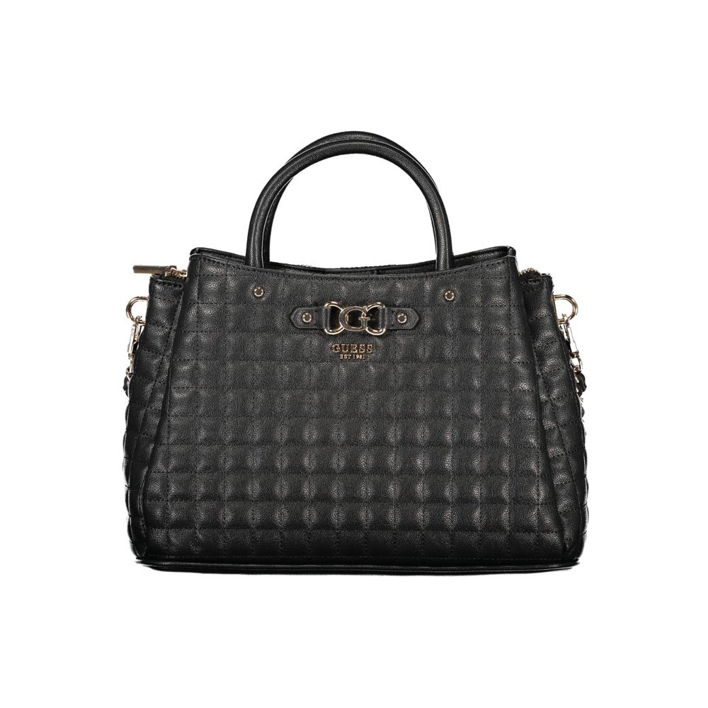 Guess Jeans Schwarze Damen-Handtasche aus Polyurethan