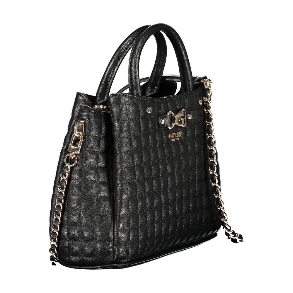 Guess Jeans Schwarze Damen-Handtasche aus Polyurethan