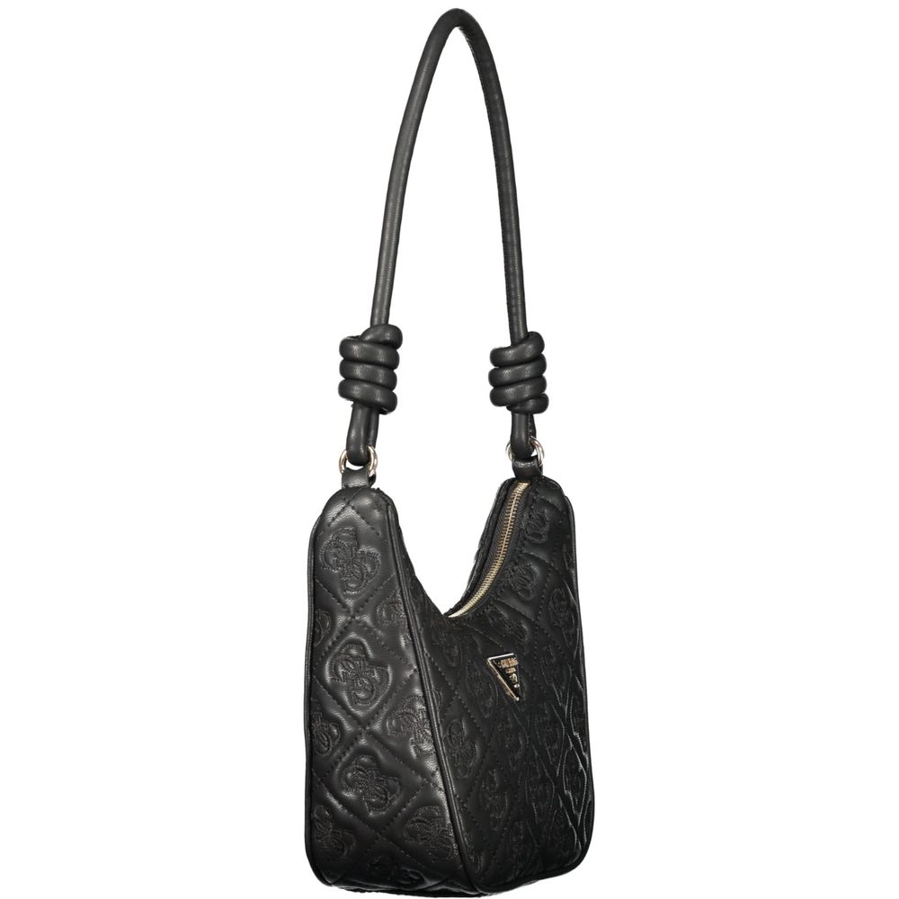 Guess Jeans Schwarze Damen-Handtasche aus Polyurethan