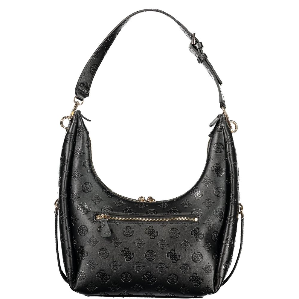Guess Jeans Schwarze Damen-Handtasche aus Polyurethan