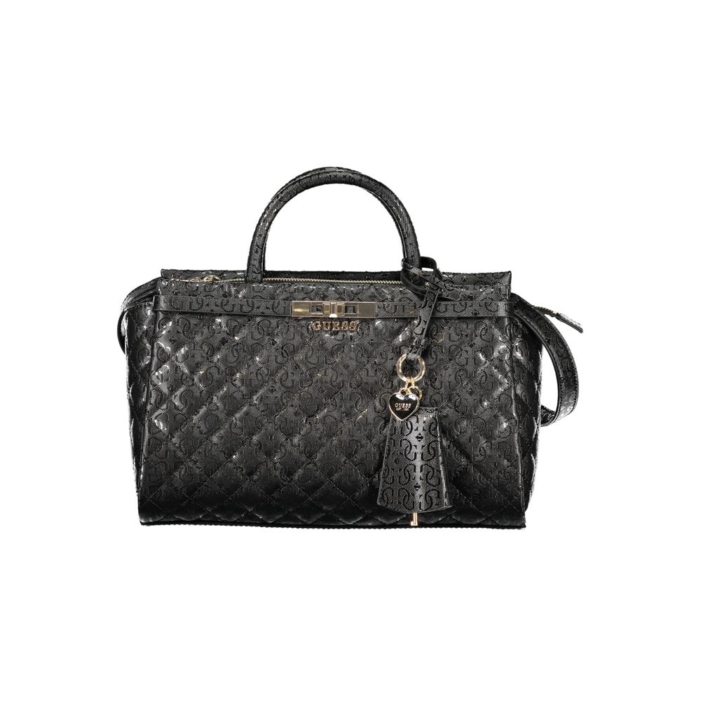 Guess Jeans Schwarze Damen-Handtasche aus Polyurethan