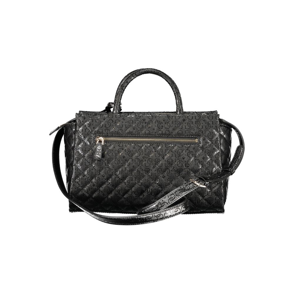 Guess Jeans Schwarze Damen-Handtasche aus Polyurethan
