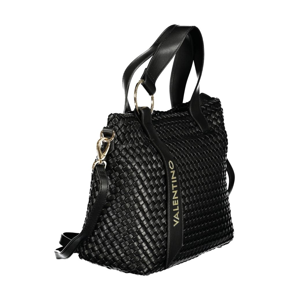 Mario Valentino Schwarze Damen-Handtasche aus Polyurethan