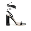 Miu Miu Schwarze Plateau-Sandalen aus Kalbsleder