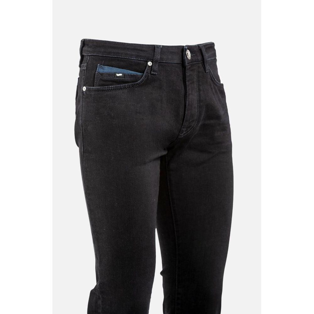 Gas Schwarze Baumwolljeans Denim