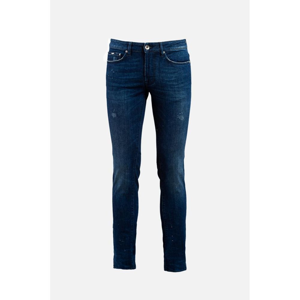 Gas Blaue Baumwoll-Skinny-Jeans