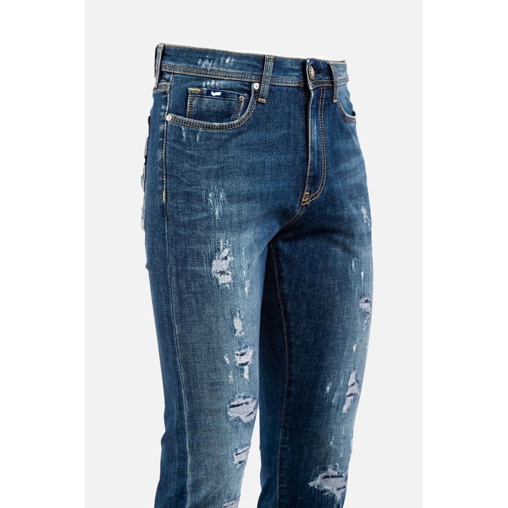 Gas Blaue Baumwolljeans Denim