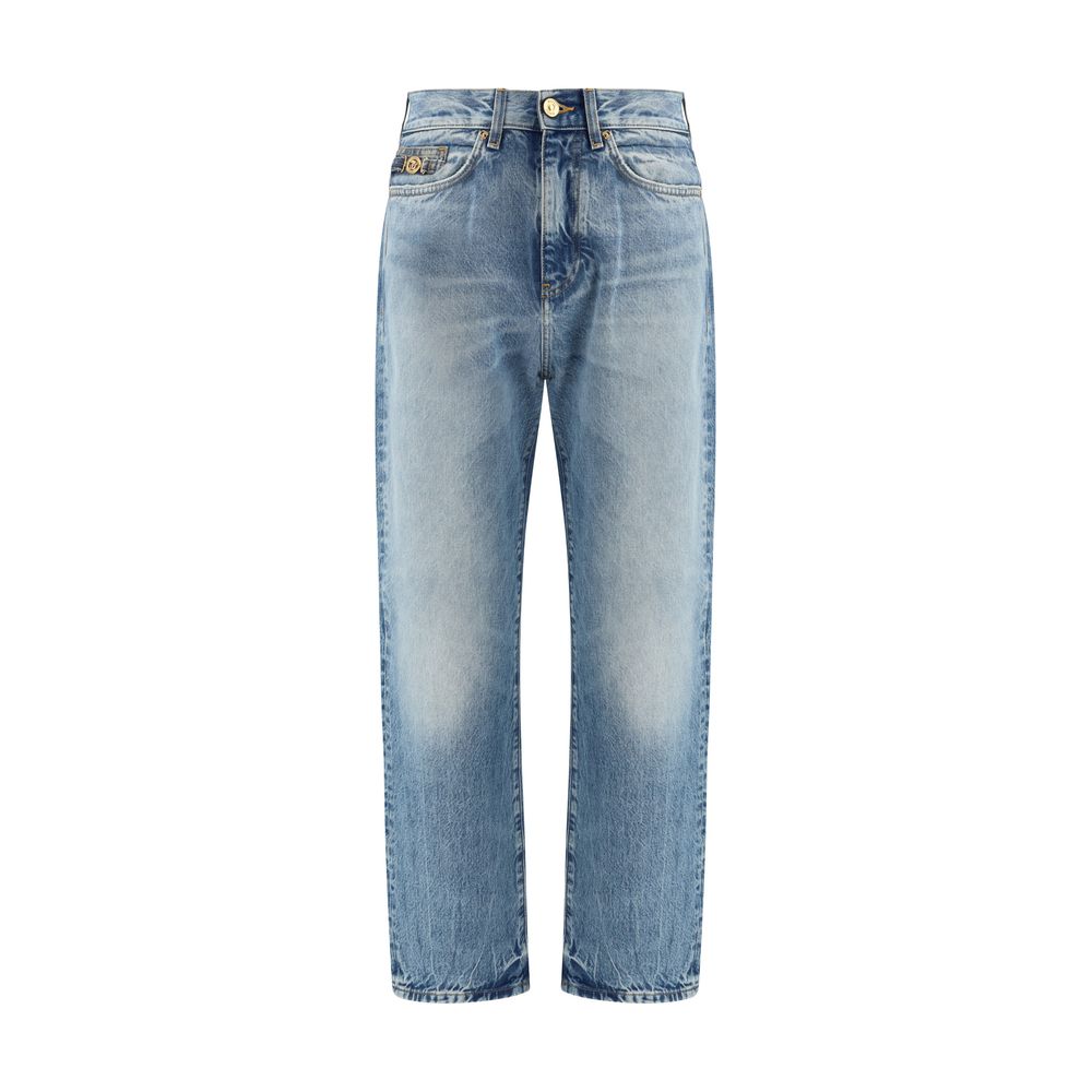 Versace Blaue Baumwolljeans Denim