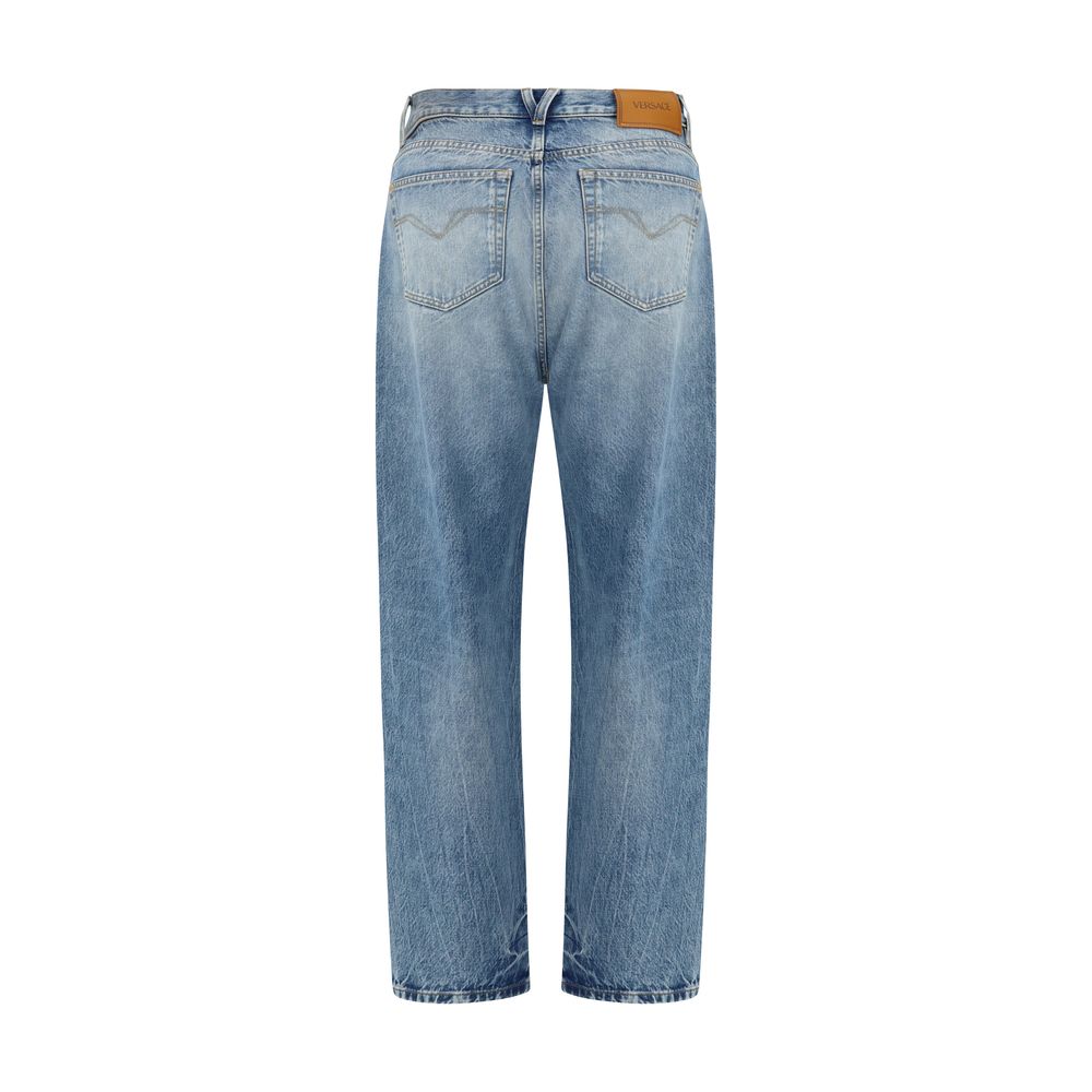 Versace Blaue Baumwolljeans Denim
