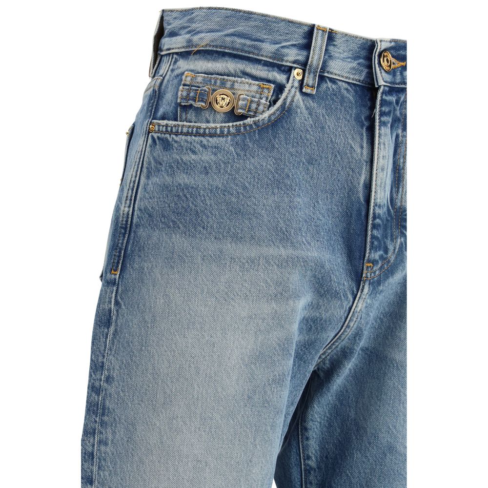 Versace Blaue Baumwolljeans Denim