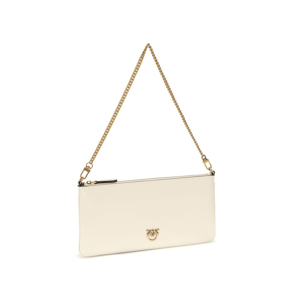PINKO Weiße Bos Taurus Kalbsleder Schultertasche