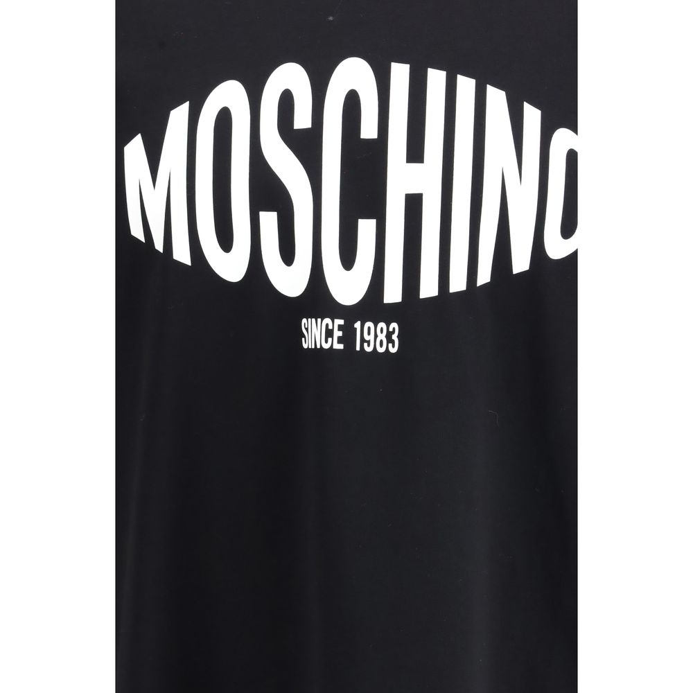 Moschino Schwarzes Baumwoll-T-Shirt