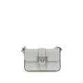 PINKO Graue Bos Taurus Kalbsleder Schultertasche