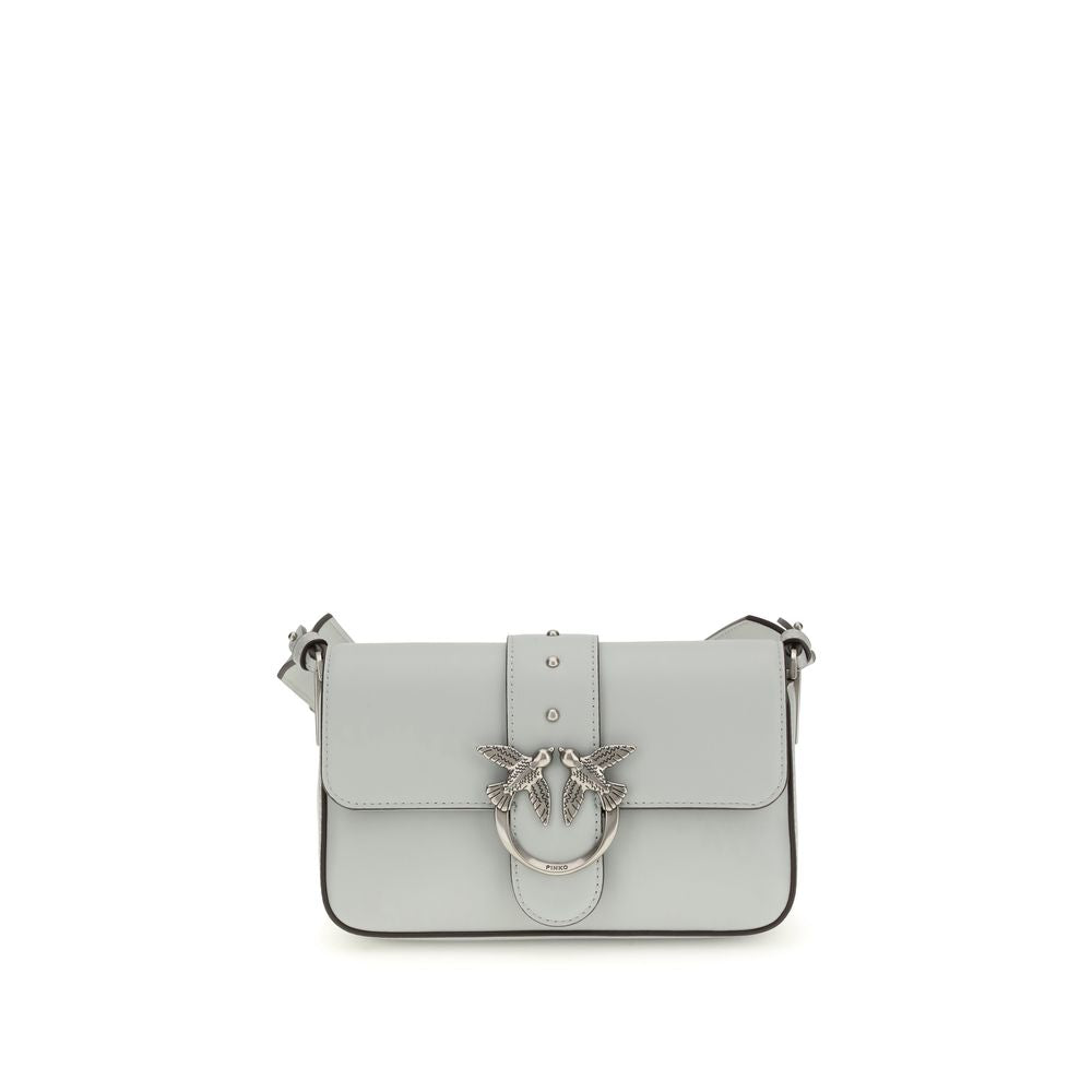 PINKO Graue Bos Taurus Kalbsleder Schultertasche