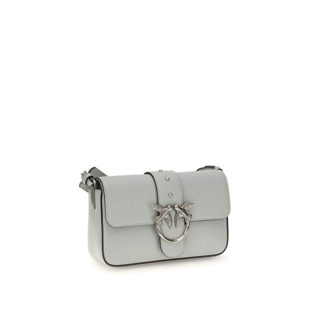 PINKO Graue Bos Taurus Kalbsleder Schultertasche