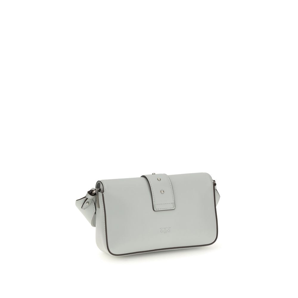 PINKO Graue Bos Taurus Kalbsleder Schultertasche