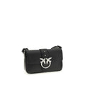 PINKO Schwarze Bos Taurus Kalbsleder Schultertasche