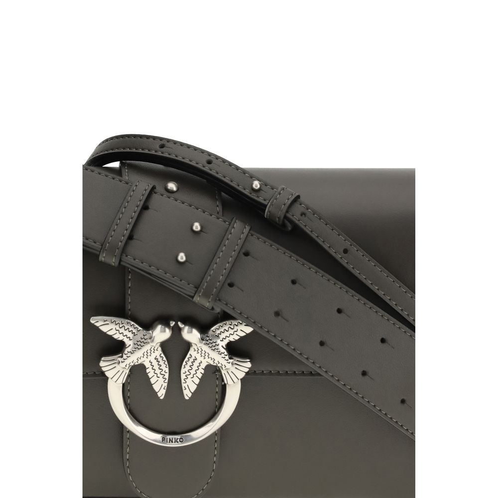 PINKO Zweifarbige Leder Schultertasche