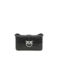 PINKO Schwarze Leder Umhängetasche