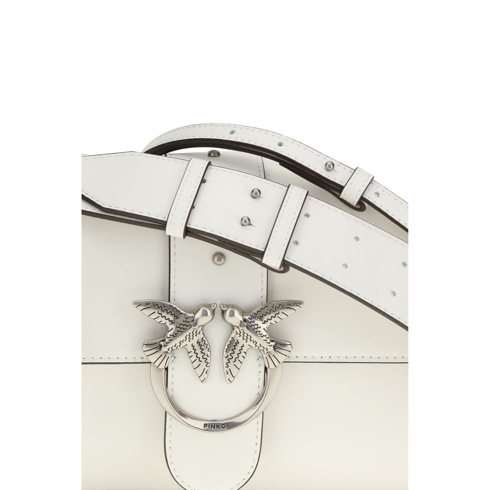 PINKO Weiße Leder Schultertasche