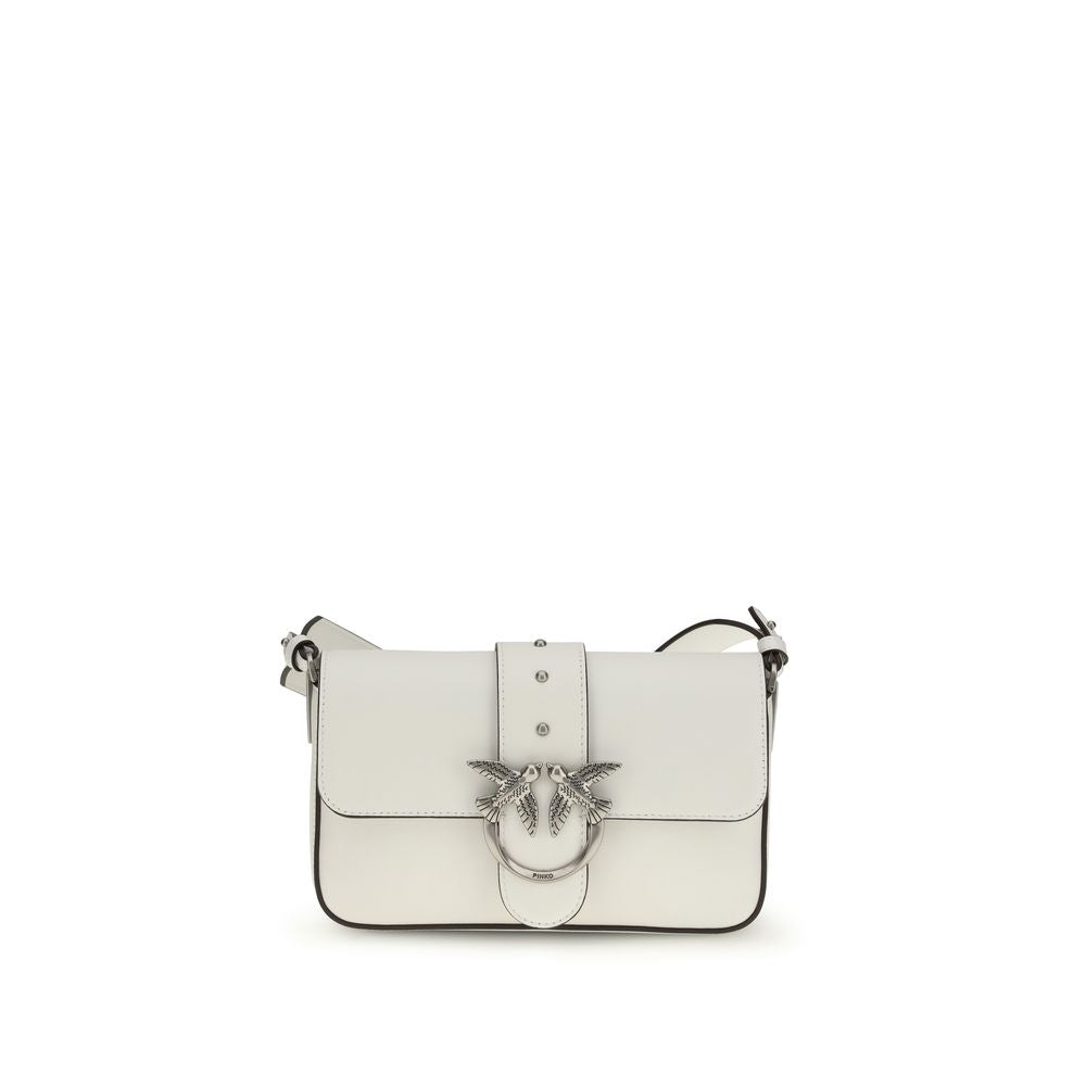 PINKO Weiße Bos Taurus Kalbsleder Schultertasche