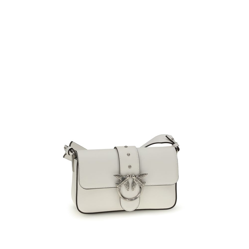 PINKO Weiße Bos Taurus Kalbsleder Schultertasche