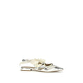 PINKO Silberne Kalbsleder Bos Taurus Ballerinas