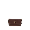 PINKO Braune Kalbsleder Bos Taurus Schultertasche