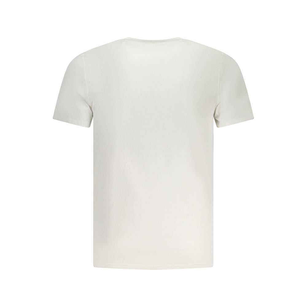 Guess Jeans Weißes Baumwoll-T-Shirt für Herren