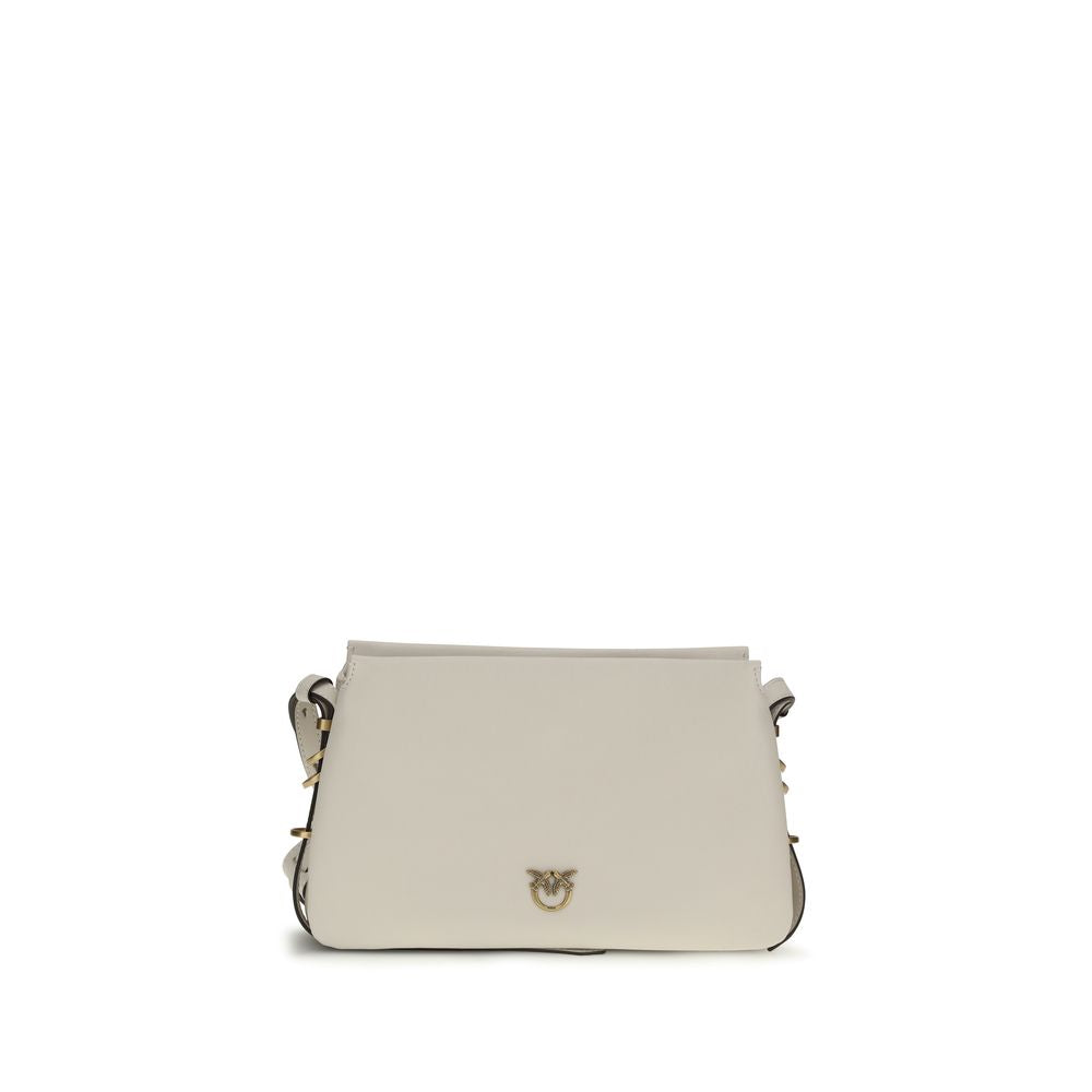 PINKO Weiße Bos Taurus Kalbsleder Schultertasche